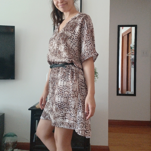 NWT Halston Snakeskin Pattern Tunic Dress - Picture 3 of 11